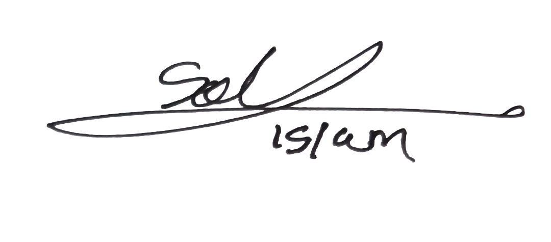 Handwritten signature of Solayman Islam Ruman